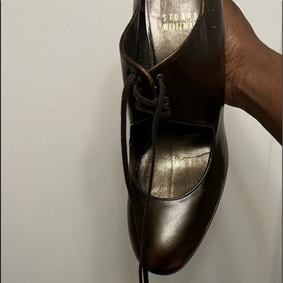 Stuart Weitzman unique heel shoe little distressed style - Picture 4 of 15